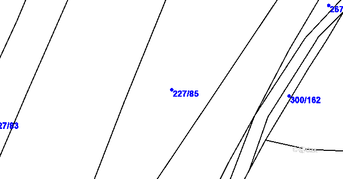 Parcela st. 227/85 v KÚ Žilov, Katastrální mapa