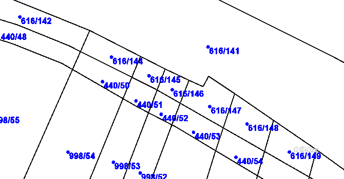 Parcela st. 616/146 v KÚ Žilov, Katastrální mapa