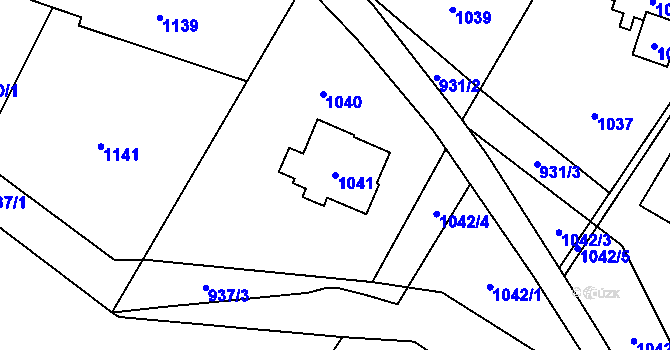 Parcela st. 1041 v KÚ Žimrovice, Katastrální mapa