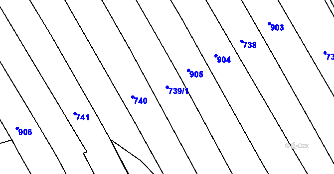 Parcela st. 739/1 v KÚ Žimrovice, Katastrální mapa