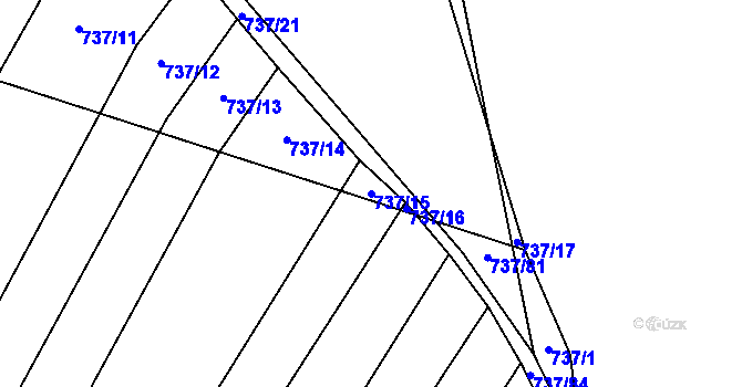 Parcela st. 737/15 v KÚ Bečice, Katastrální mapa
