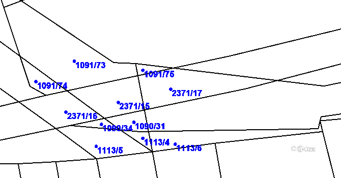 Parcela st. 2371/17 v KÚ Bečice, Katastrální mapa