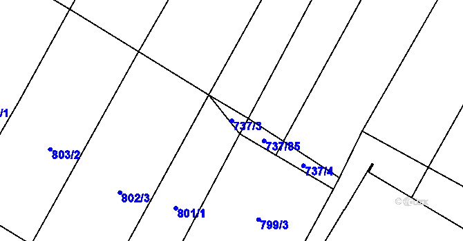 Parcela st. 737/3 v KÚ Bečice, Katastrální mapa