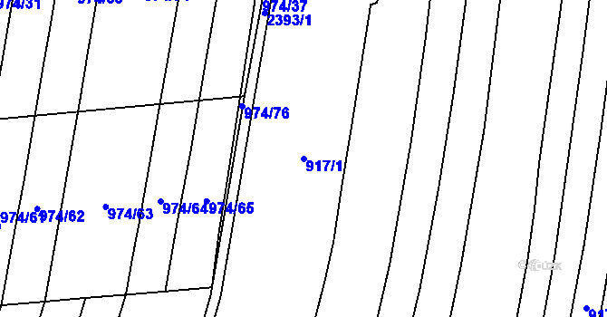 Parcela st. 917/1 v KÚ Hartmanice u Žimutic, Katastrální mapa