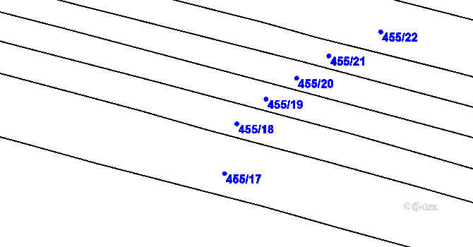 Parcela st. 455/18 v KÚ Hartmanice u Žimutic, Katastrální mapa