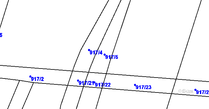 Parcela st. 917/5 v KÚ Hartmanice u Žimutic, Katastrální mapa