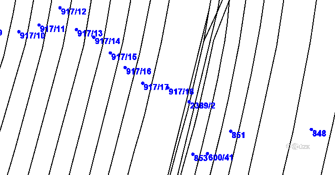 Parcela st. 917/18 v KÚ Hartmanice u Žimutic, Katastrální mapa