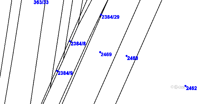 Parcela st. 2469 v KÚ Hartmanice u Žimutic, Katastrální mapa