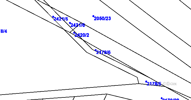 Parcela st. 2178/6 v KÚ Sobětice u Žimutic, Katastrální mapa