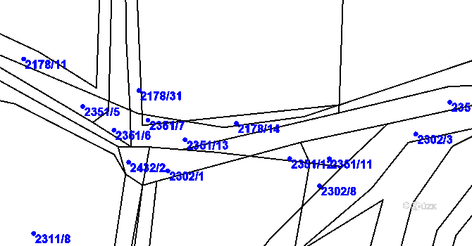 Parcela st. 2178/14 v KÚ Sobětice u Žimutic, Katastrální mapa