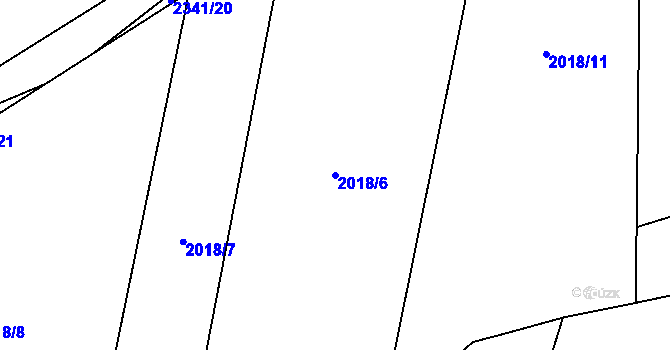 Parcela st. 2018/6 v KÚ Žimutice, Katastrální mapa
