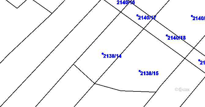 Parcela st. 2138/14 v KÚ Žimutice, Katastrální mapa