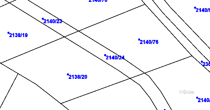 Parcela st. 2140/24 v KÚ Žimutice, Katastrální mapa