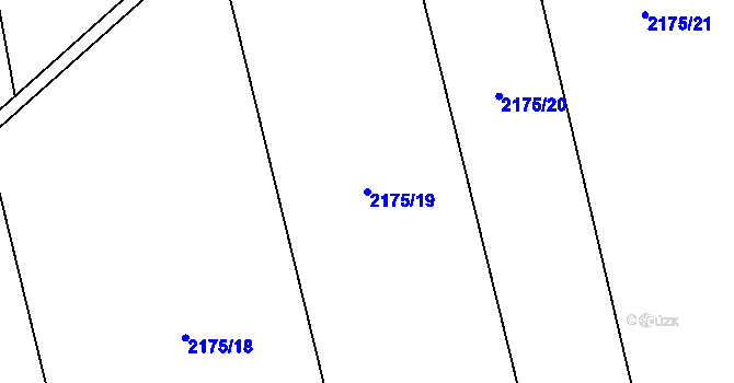 Parcela st. 2175/19 v KÚ Žimutice, Katastrální mapa