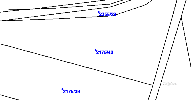 Parcela st. 2175/40 v KÚ Žimutice, Katastrální mapa