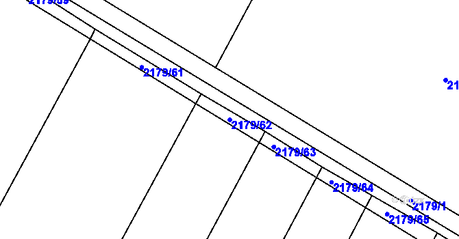 Parcela st. 2179/62 v KÚ Žimutice, Katastrální mapa