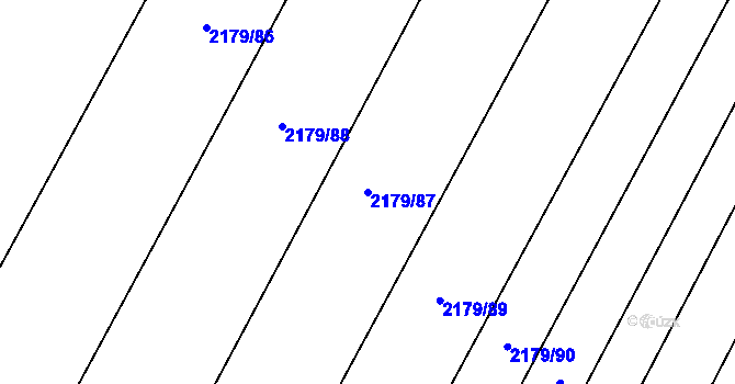 Parcela st. 2179/87 v KÚ Žimutice, Katastrální mapa
