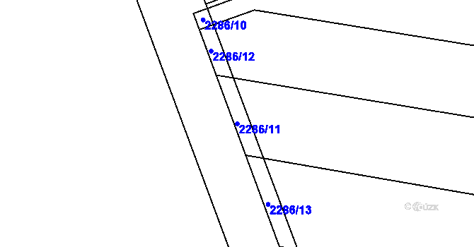 Parcela st. 2286/11 v KÚ Žimutice, Katastrální mapa