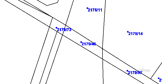 Parcela st. 2179/46 v KÚ Žimutice, Katastrální mapa