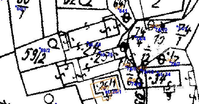 Parcela st. 25 v KÚ Březí u Žinkov, Katastrální mapa