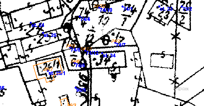 Parcela st. 34 v KÚ Březí u Žinkov, Katastrální mapa