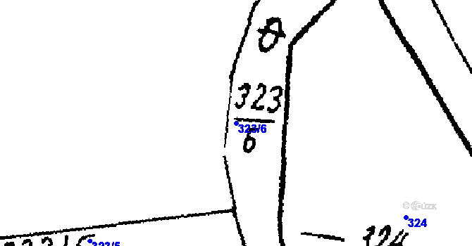 Parcela st. 323/6 v KÚ Kokořov, Katastrální mapa