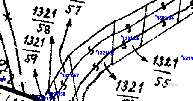 Parcela st. 1321/56 v KÚ Kokořov, Katastrální mapa
