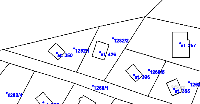 Parcela st. 426 v KÚ Žinkovy, Katastrální mapa
