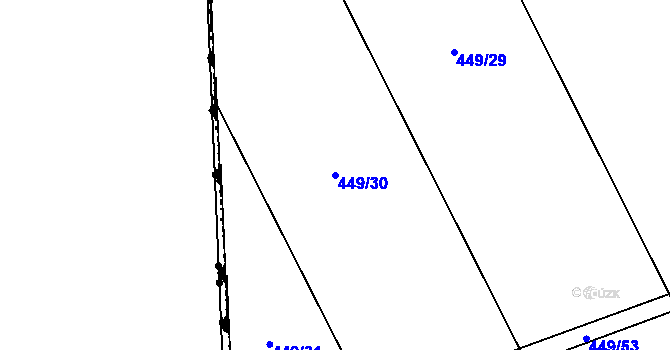 Parcela st. 449/30 v KÚ Žinkovy, Katastrální mapa