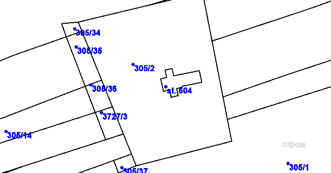 Parcela st. 604 v KÚ Žirovnice, Katastrální mapa