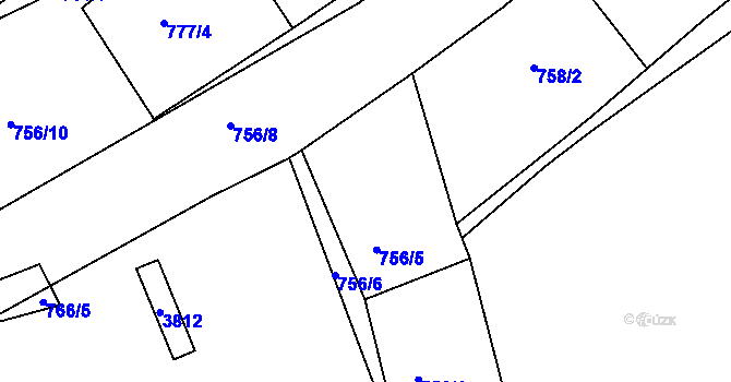 Parcela st. 727 v KÚ Žirovnice, Katastrální mapa