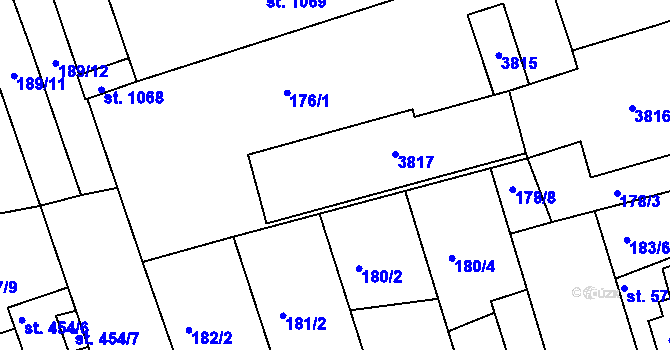 Parcela st. 738 v KÚ Žirovnice, Katastrální mapa