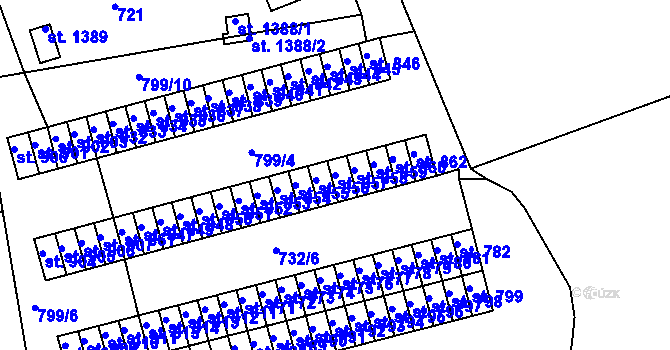 Parcela st. 857 v KÚ Žirovnice, Katastrální mapa