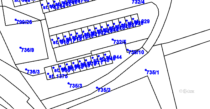 Parcela st. 944 v KÚ Žirovnice, Katastrální mapa