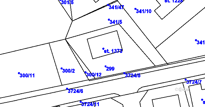 Parcela st. 299 v KÚ Žirovnice, Katastrální mapa