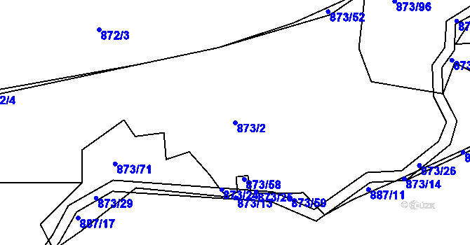 Parcela st. 873/2 v KÚ Žirovnice, Katastrální mapa