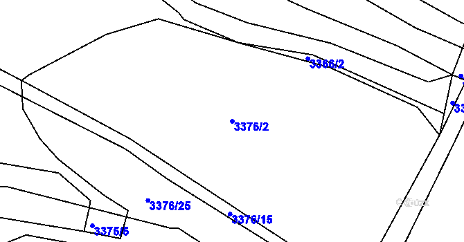 Parcela st. 3376/2 v KÚ Žirovnice, Katastrální mapa