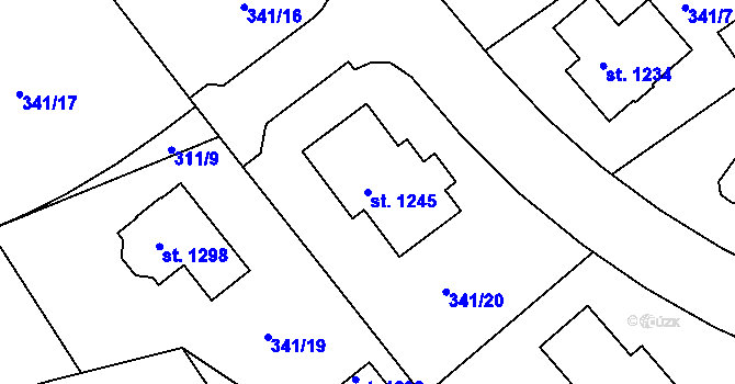 Parcela st. 1245 v KÚ Žirovnice, Katastrální mapa