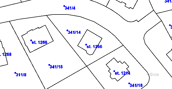 Parcela st. 1256 v KÚ Žirovnice, Katastrální mapa