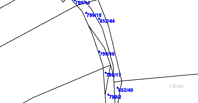 Parcela st. 799/16 v KÚ Žirovnice, Katastrální mapa