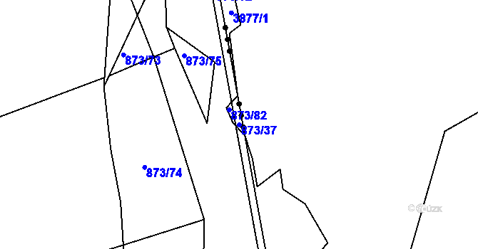 Parcela st. 873/37 v KÚ Žirovnice, Katastrální mapa