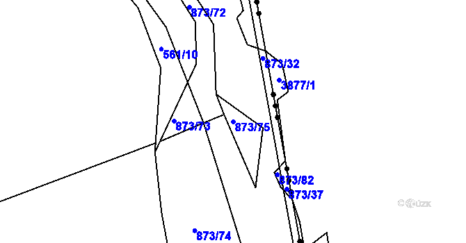 Parcela st. 873/75 v KÚ Žirovnice, Katastrální mapa