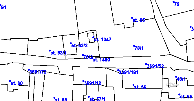 Parcela st. 78/5 v KÚ Žirovnice, Katastrální mapa