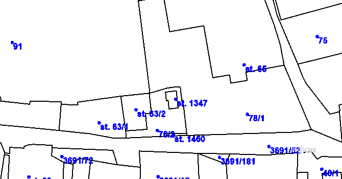 Parcela st. 78/4 v KÚ Žirovnice, Katastrální mapa