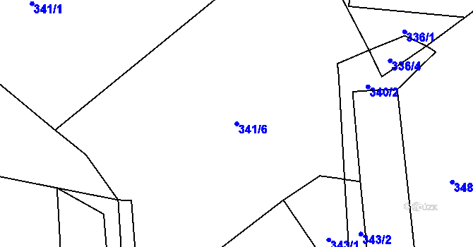 Parcela st. 341/6 v KÚ Skalice u Žitenic, Katastrální mapa