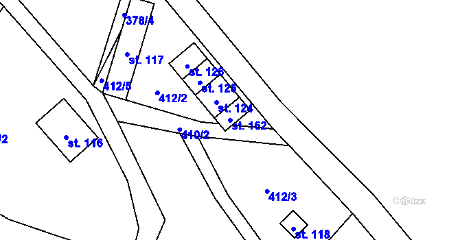 Parcela st. 162 v KÚ Skalice u Žitenic, Katastrální mapa