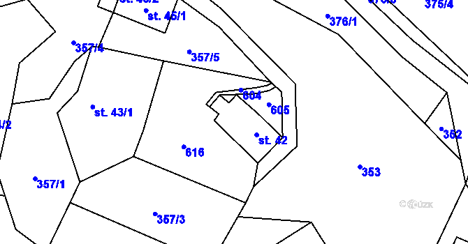 Parcela st. 43/3 v KÚ Skalice u Žitenic, Katastrální mapa