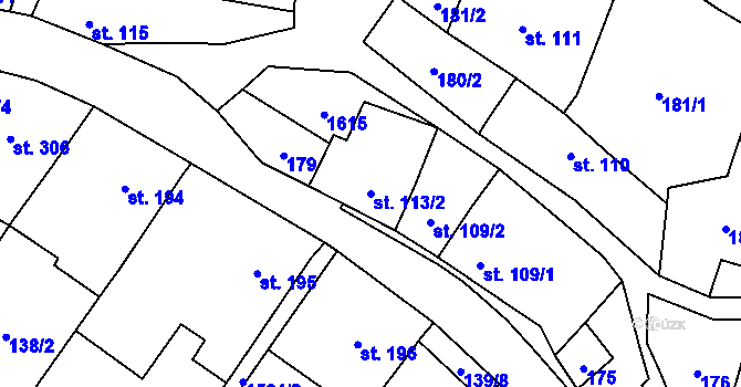 Parcela st. 113/2 v KÚ Žitenice, Katastrální mapa