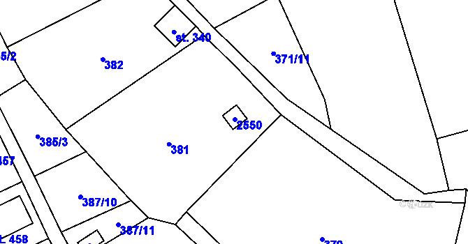 Parcela st. 494 v KÚ Žitenice, Katastrální mapa