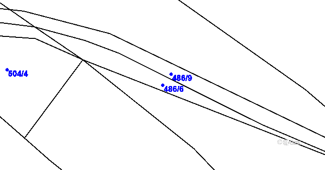 Parcela st. 486/6 v KÚ Žítková, Katastrální mapa
